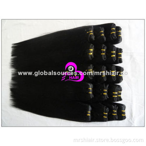 24-inch Natural Color Indian Remy Hair Weaves